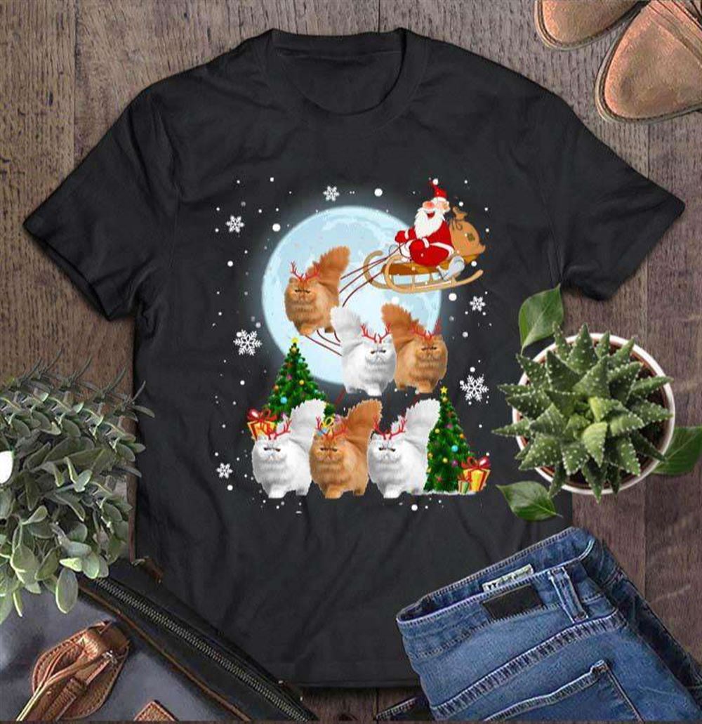 Persian Cat Reindeer Christmas Cute Cat Lover Christmas T-shirt