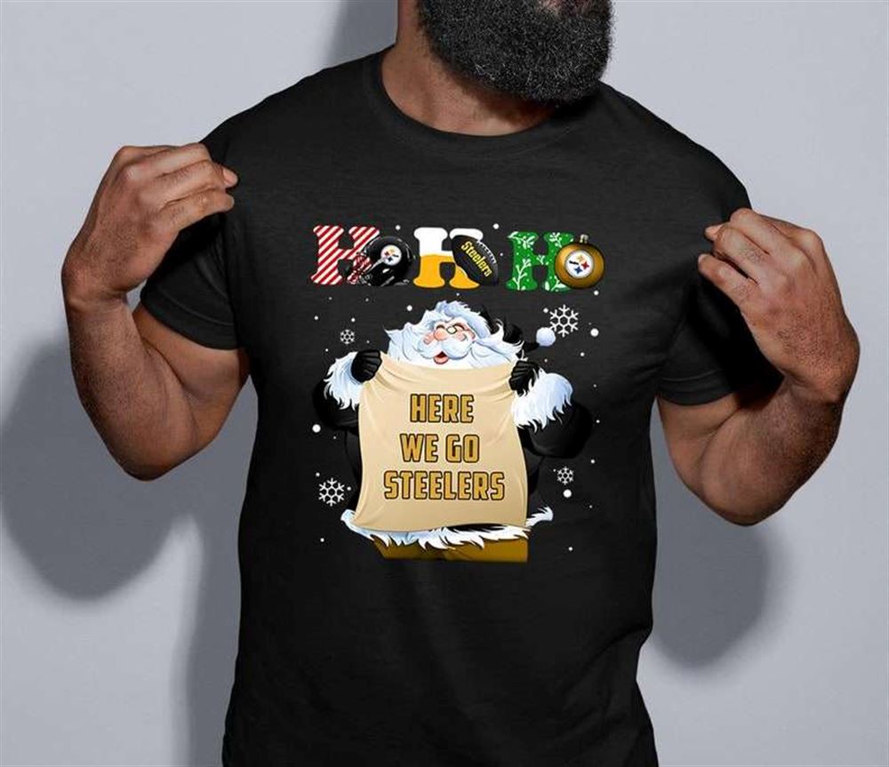 Pittsburgh Steelers Santa Claus Ho Ho Ho Christmas T-shirt