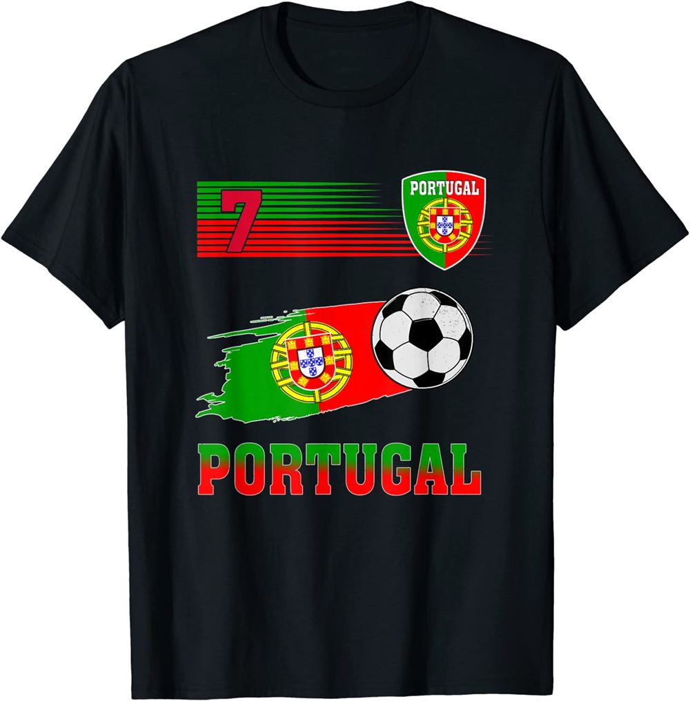 Portugal Soccer Flag Jersey Portuguese Retro 7 2022 T Shirt