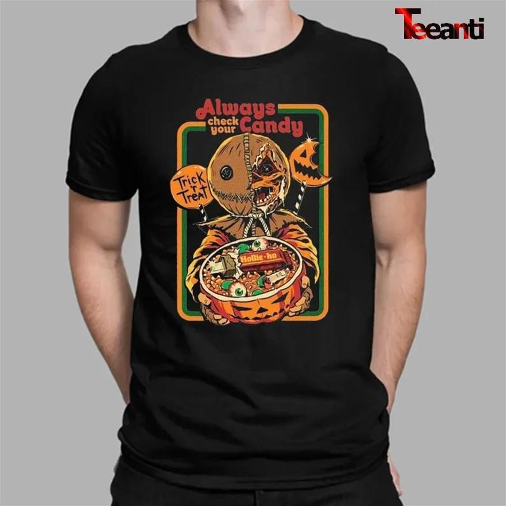 Sam Samhain Always Check Your Candy Halloween T-shirt