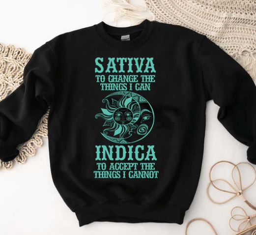 Sativa Indica Doobies Weed Cannabis Marijuana Smoker Tshirt Gift