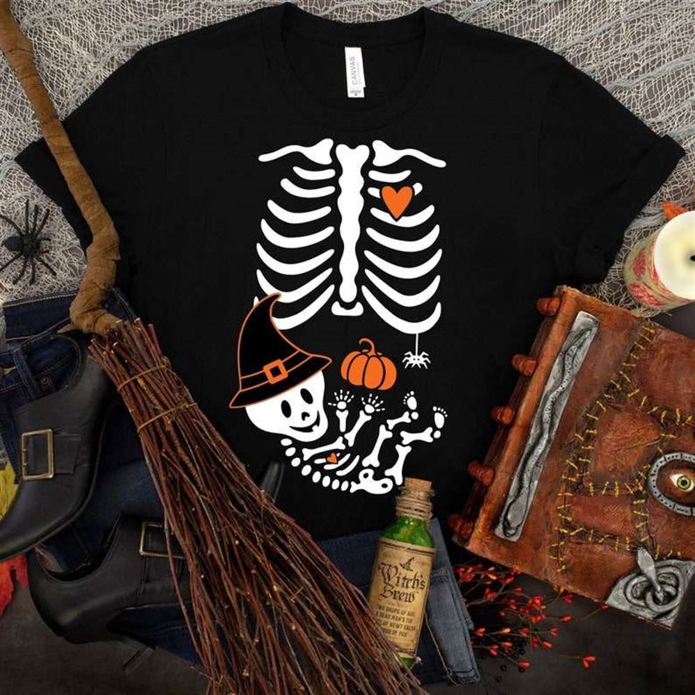 Skeleton Maternity Halloween T-shirt