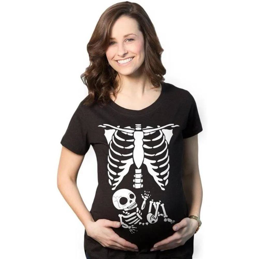 Skeleton Rib Cage Maternity T-shirt