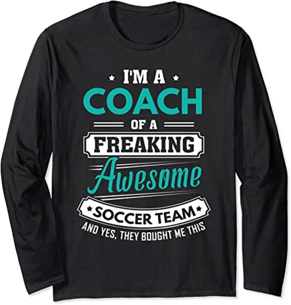 Soccer Coach Soccer Team Coach Gift Long Sleeve T-shirt Round Neck T-shirt Unisex - Usa World Cup Soccer Qatar 2022