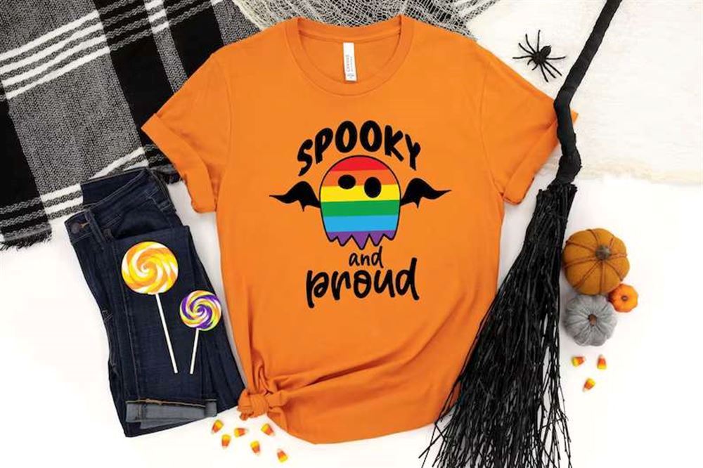 Spooky And Proud Ghost Lgbt Halloween T-shirt