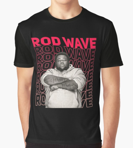 Stem Wave Graphic T-shirt Rod Wave Graphic Short Sleeve Cotton T-shirt