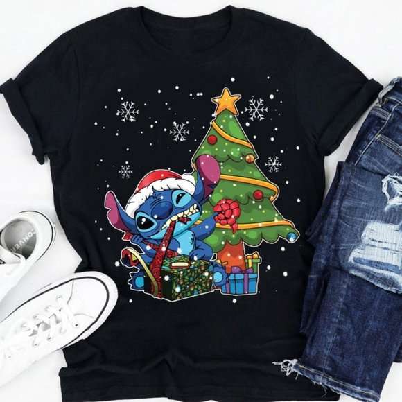 Stitch Christmas Tree Disney T-shirt