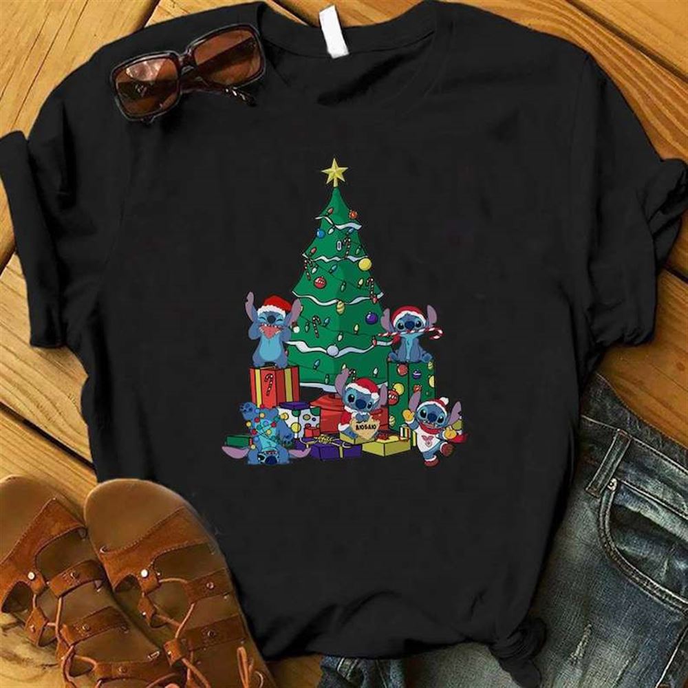 Stitch Christmas Tree T Shirt Disney