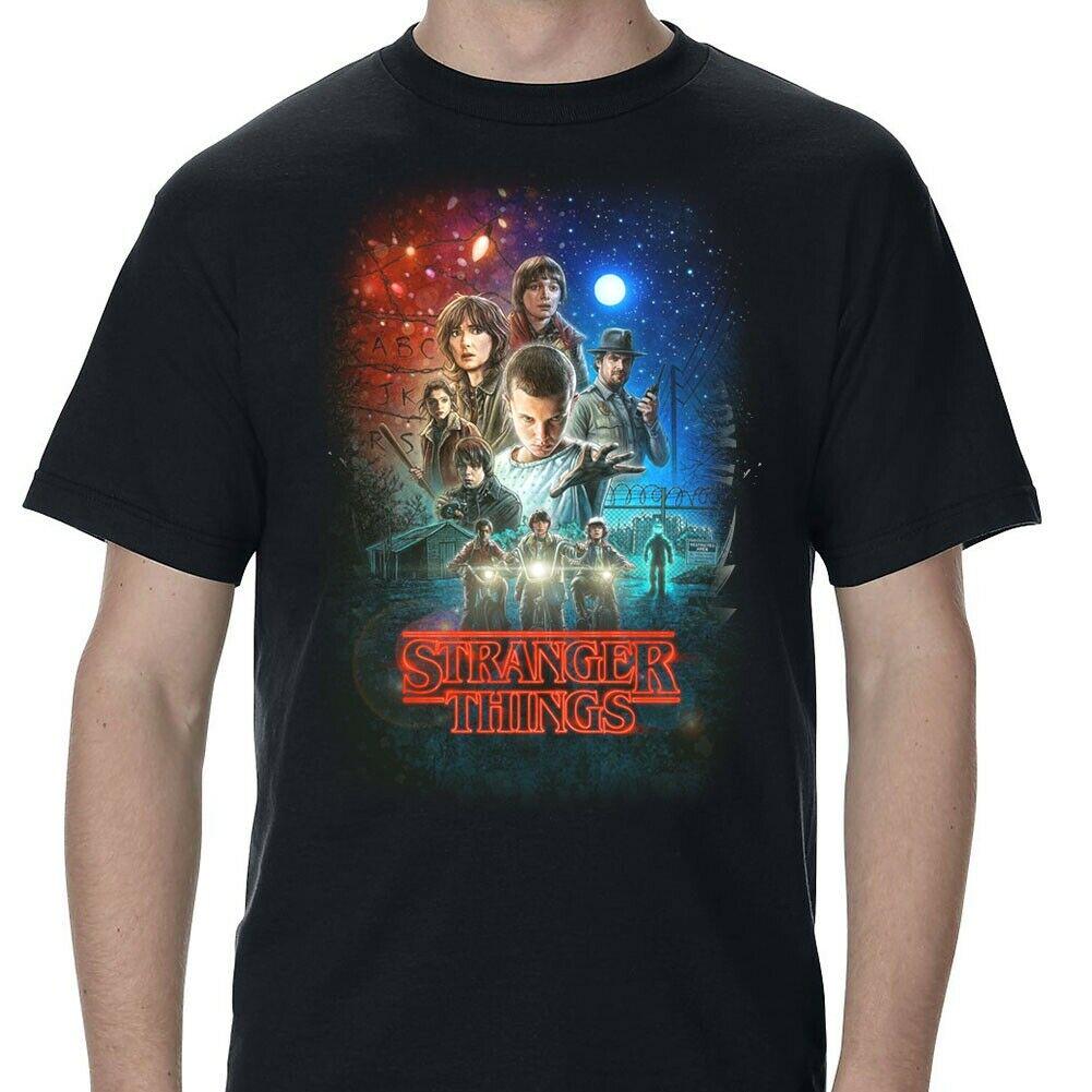 Stranger Things Poster Design Adult T Shirt Fashion T -shirts Shirt For Film Lovers