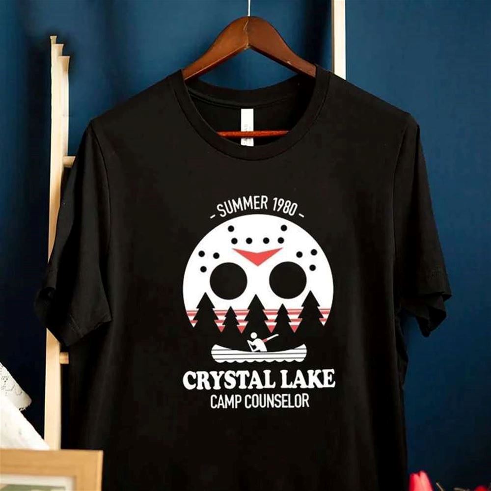 Summer 1980 Horror Movie Character Crystal Lake Camp Counselor T-shirt