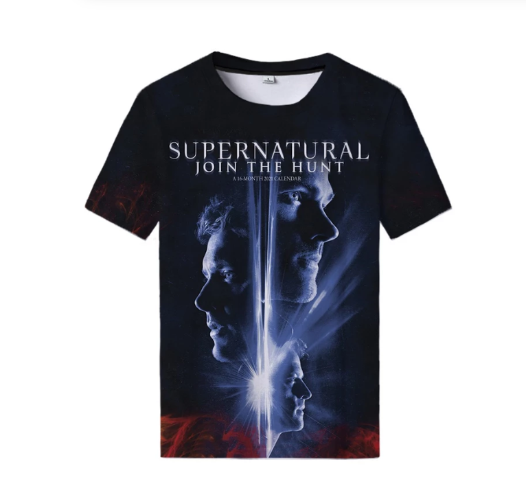 Supernatural 3d Print T-shirt Tv Series Streetwear Men Women Casual Fashion Oversized T Shirt Harajuku Tees Tops Unisex Clothing