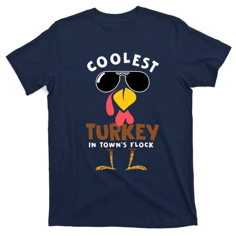 Thanksgiving Shirt For Kids Toddlers Coolest Turkey Thanksgiving T-shirt