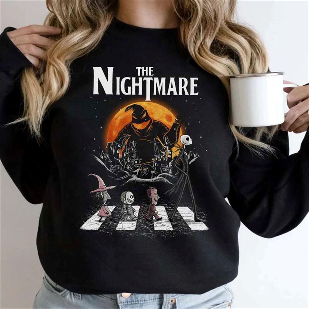 The Nightmare Jack Skellington And Babies Halloween Abbey Road Unisex T-shirt