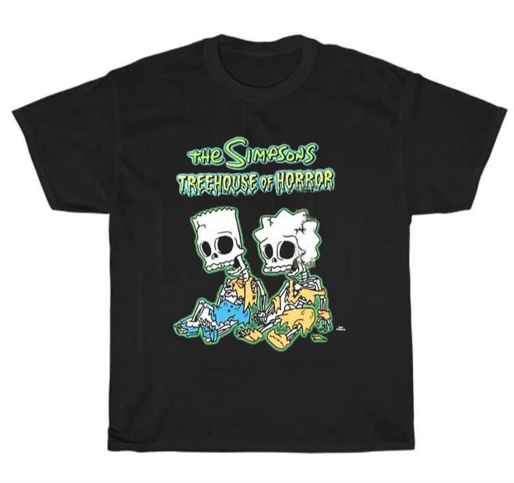 The Simpsons Treehouse Of Horror Bart Lisa Skeleton T Shirt