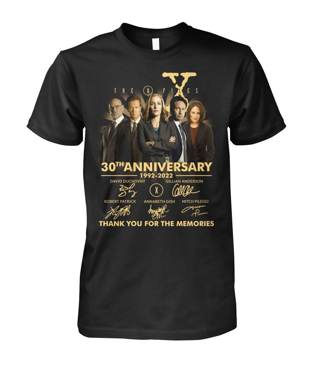 The X File 30th Anniversary 1992 2002 Thank You For The Memories Signatures Shirt