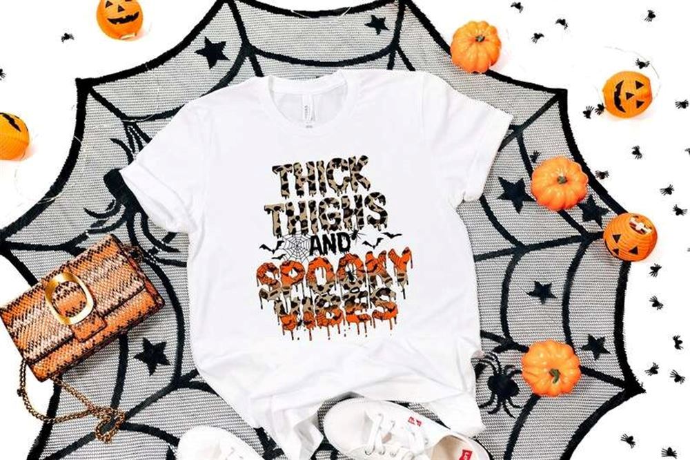 Thick Things And Spooky Vibes Halloween T-shirt