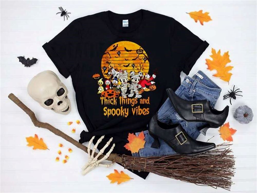 Thick Things Spooky Vibes Disney T-shirt Funny Halloween