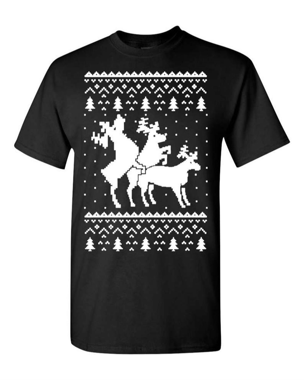 Ugly Christmas T Shirt Reindeer Humping