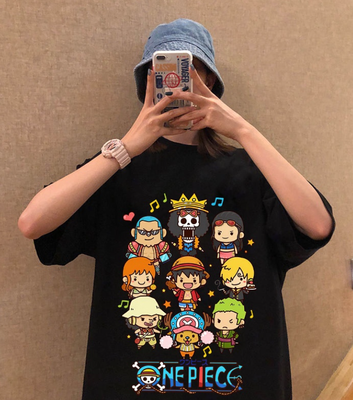 Unisex One Piece Printing Short Sleeve Anime T-shirt