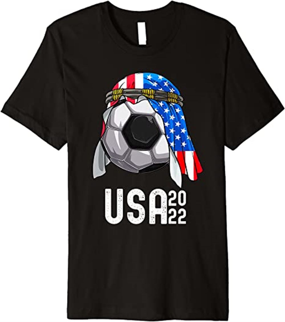 United States Soccer Ball American Soccer Football Design Premium T-shirt Unisex Short Sleeve Classic Tee