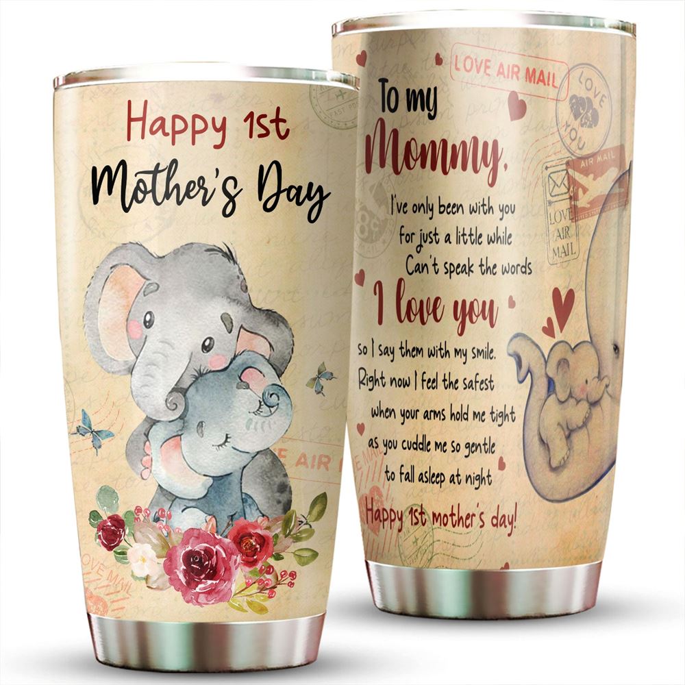 1st Mothers Day Elephant Baby 20oz Tumbler