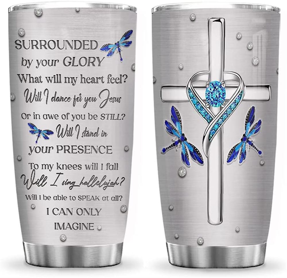 20 Oz Tumbler 20oz Printed I Can Only Imagine Faith Jewelry Tumbler Cup With Lid Double Wall Vacuum