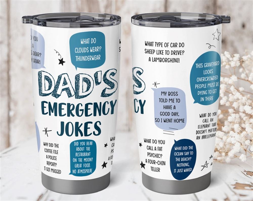 20 Oz Tumbler Dad Gifts For Fathers Day Dads Emergency Jokes Tumbler Dad Coffee Tumbler Birthday Gi