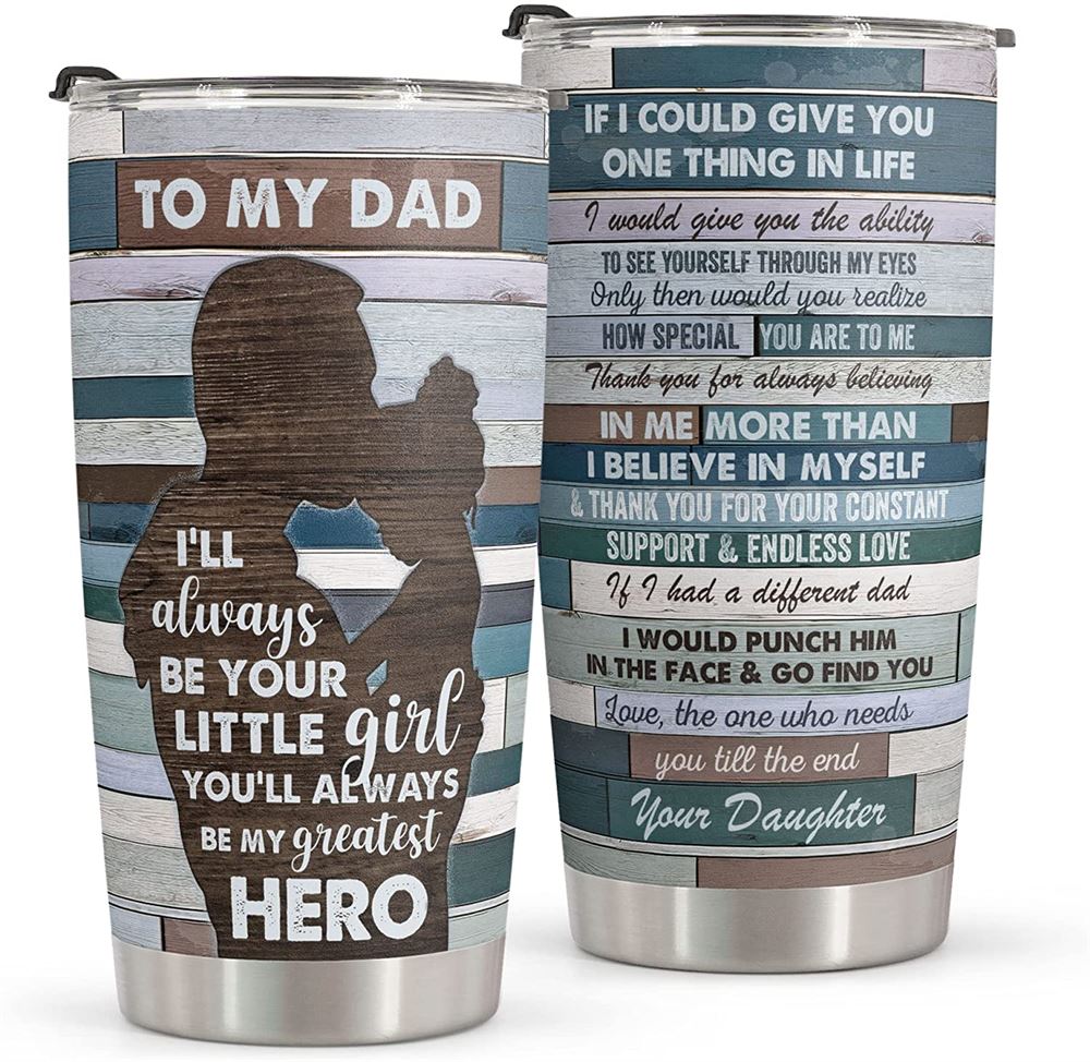 20 Oz Tumbler Gifts For Dad - Stainless Steel Vintage Tumbler 20oz For Dad - Birthday Gifts For Dad