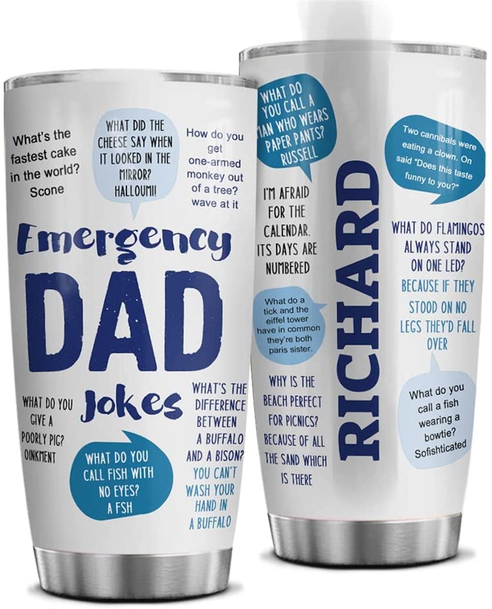 20 Oz Tumbler Personalized Dad Joke Tumbler Cup With Lid Custom Name 20oz 30oz Father Insulated Stee