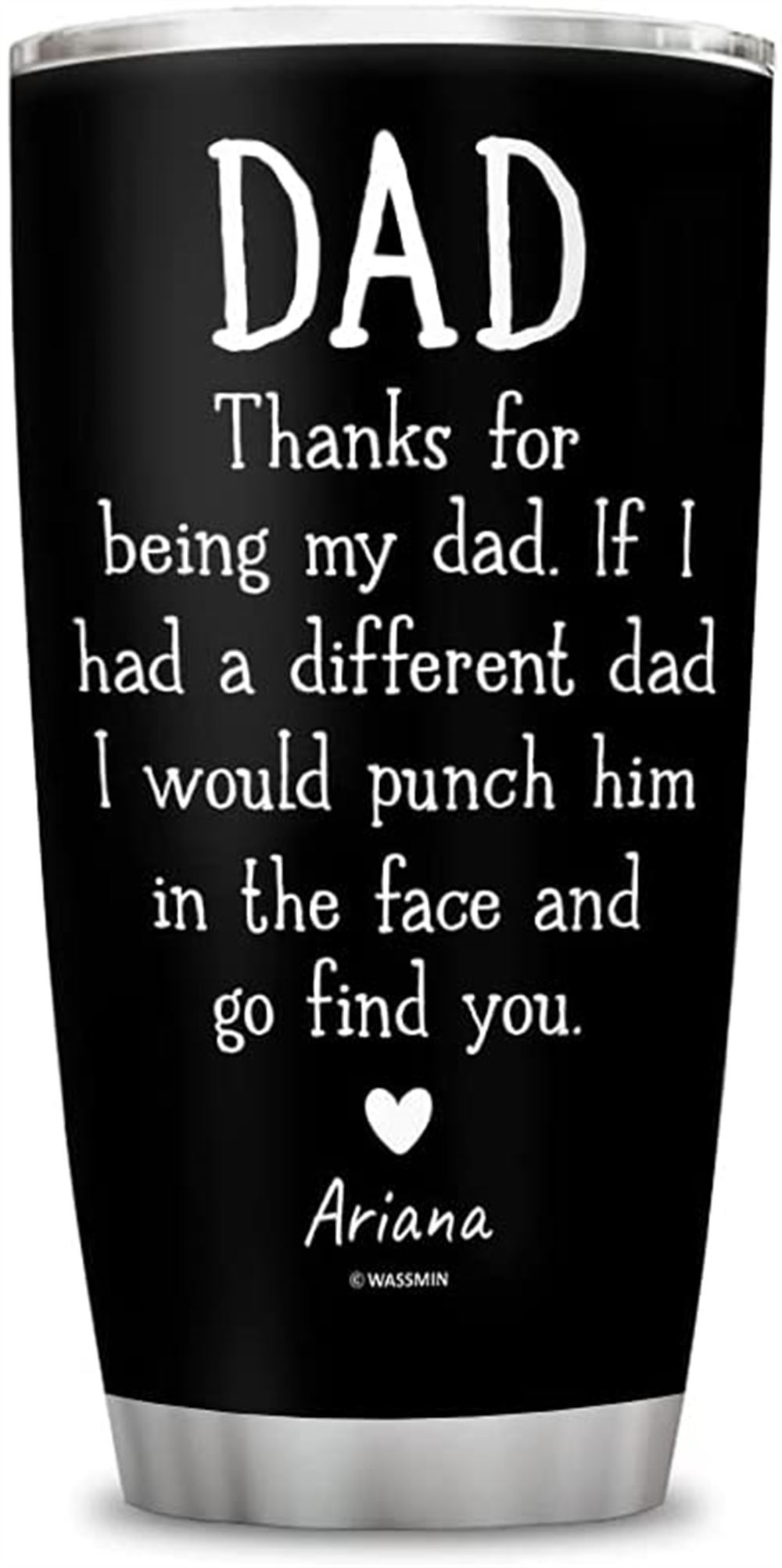 20 Oz Tumbler Personalized Dad Stainless Steel Tumbler Cup With Lid 20oz 30oz Custom Double Wall Vac