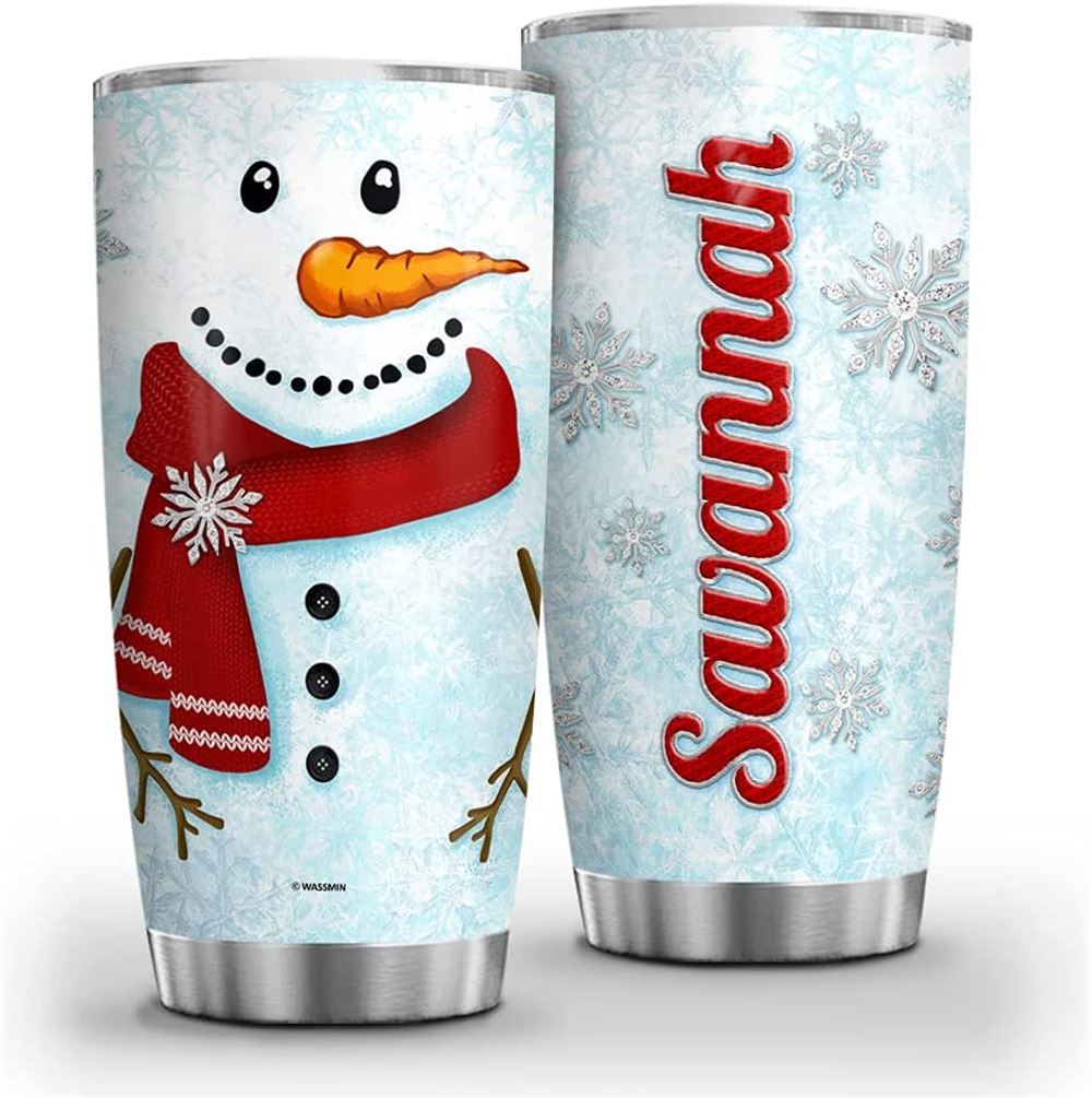 20 Oz Tumbler Personalized Snowman Christmas Stainless Steel Tumbler With Lid 20oz 30oz Double Wall