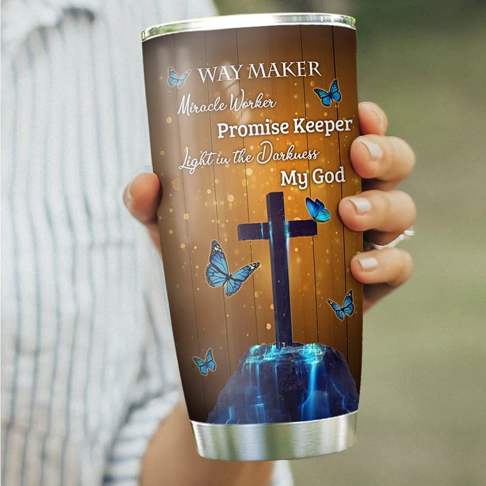 20oz Butterfly Faith God Way Maker Faith Butterfly Butterfly Lovers Butterfly Inspiration Tumbler Cu