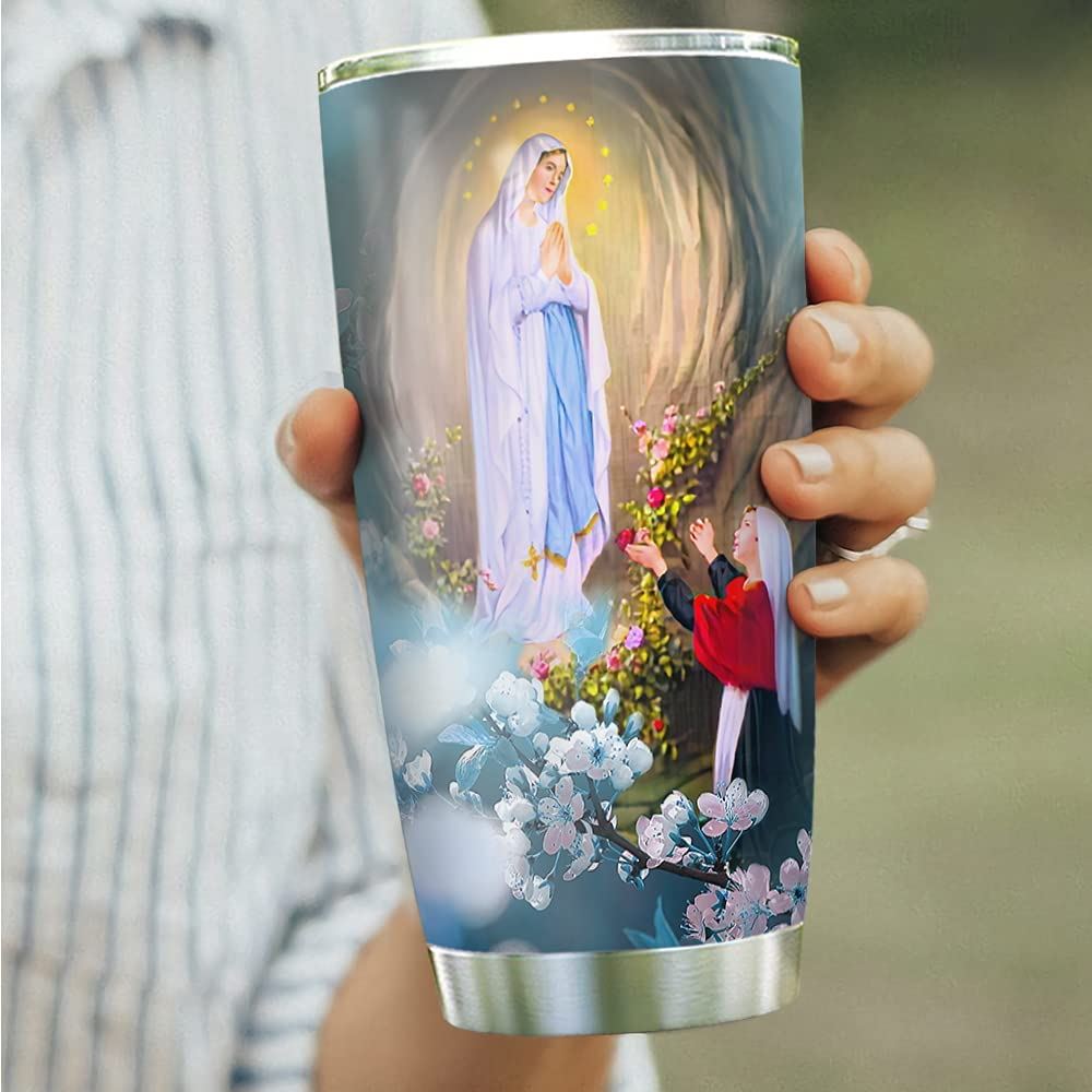 20oz Maria Mother Of God Maria Mother Inspiration Tumbler Cup With Lid Double Wall Vacuum Thermos In