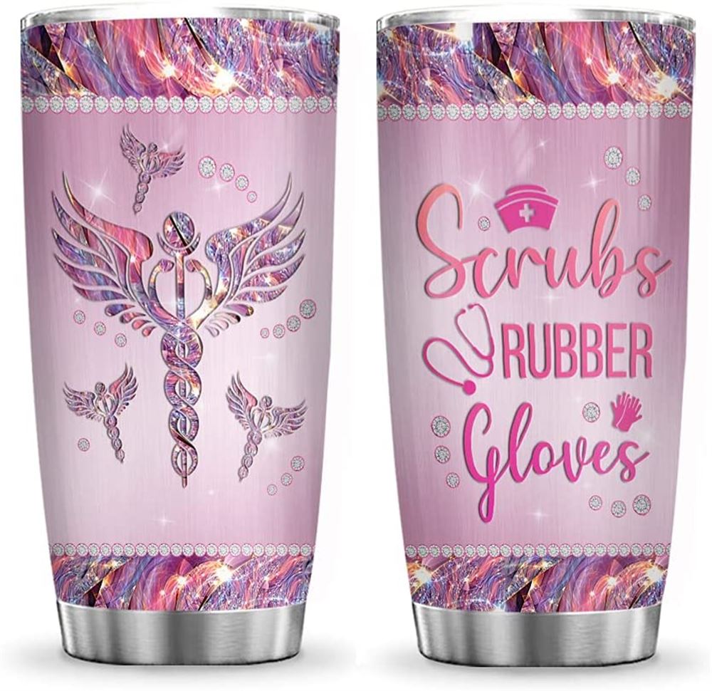 20oz Printed Pinky Jewelry Nurse Stuffs Nurse Inspiration Tumbler Cup With Lid Double Wall Vacuum Th