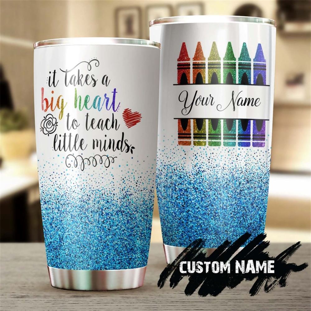 A Big Heart To Help Teach Little Minds Personalized Tumbler -teacher Gift -appreciation Gift - Teach