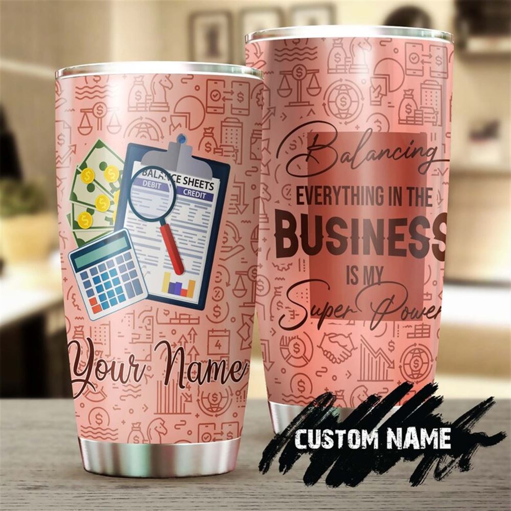 Accountant Super Power Personalized Tumbler- Accountant Present- Accountant Tumbler- Birthday Gift F