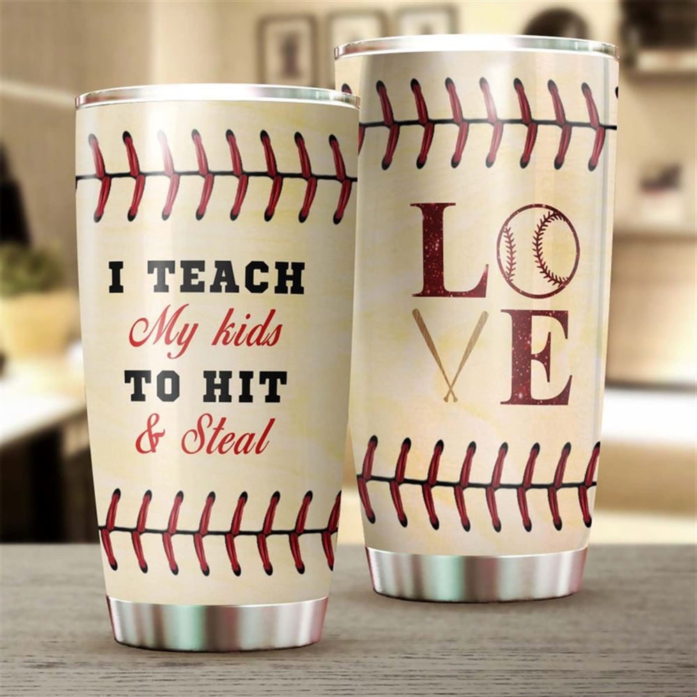 Baseball Dad I Teach My Son Hit And Steal Happy Fathers Day -birthday Christmas Gift Fathers Day G