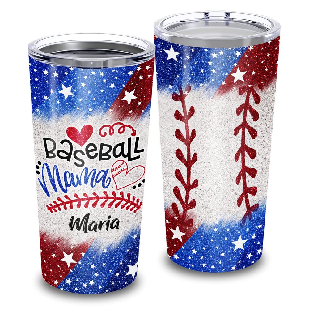 Baseball Mama Custom Name 20oz Tumbler