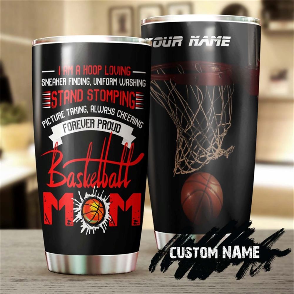 Basketball Forever Proud Mom Personalized Tumbler-birthday Gift Christmas Gift Mothers Day Gift For