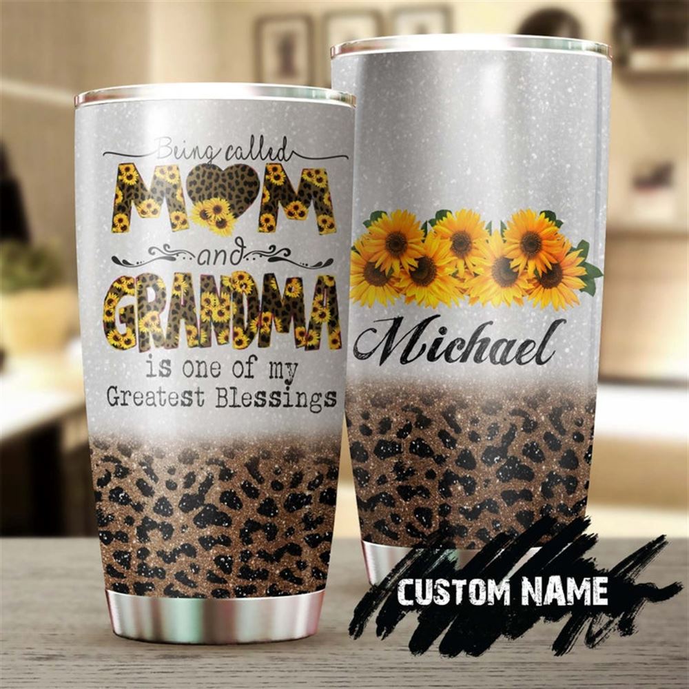 Being Called Mom And Grandma My Greatest Blessing Personalized Tumbler-grandma Tumbler-birthday Gift