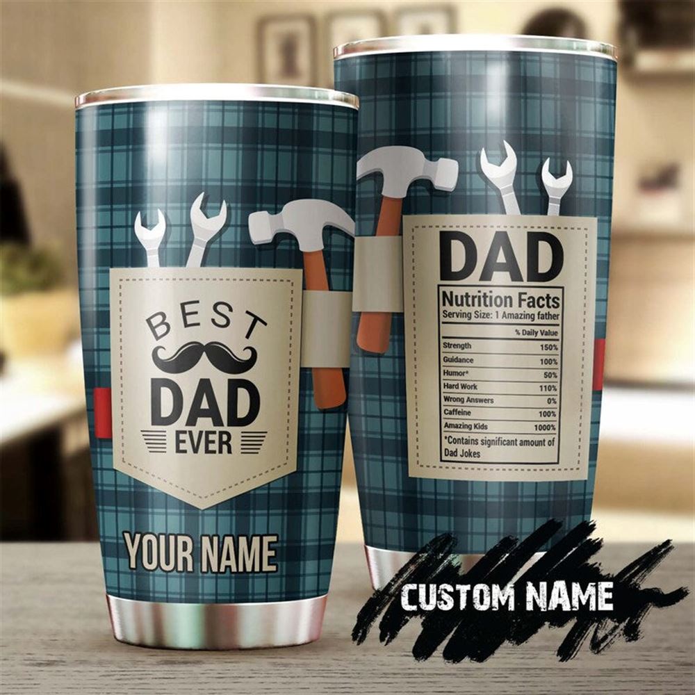 Best Dad Ever Work Tools Gift Mechanic Dad Personalized Tumbler-birthday Gift Christmas Gift Father