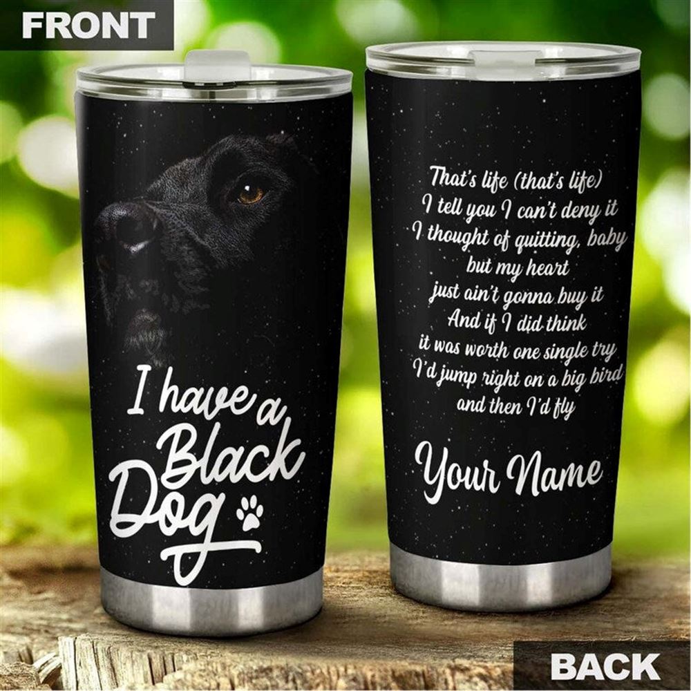 Black Labrador Personalized Dog Tumbler-labrador Mom Gift Labrador Dad Gift-gift For Dog Golden Retr