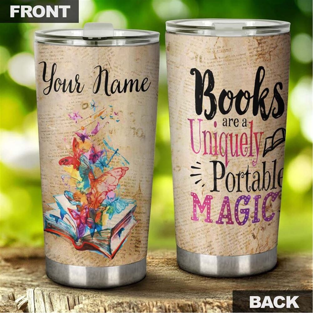 Book Lover Magic Personalized Tumbler -reading Tumbler -book Lover Gift - Bookaholic Tumbler -bookwo