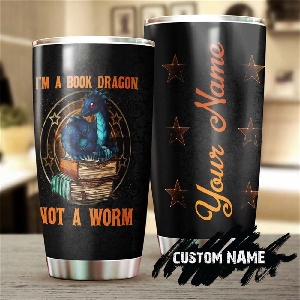 Book Not Worm Personalized Tumbler -reading Tumbler -book Lover Gift - Bookaholic Tumbler -bookworm