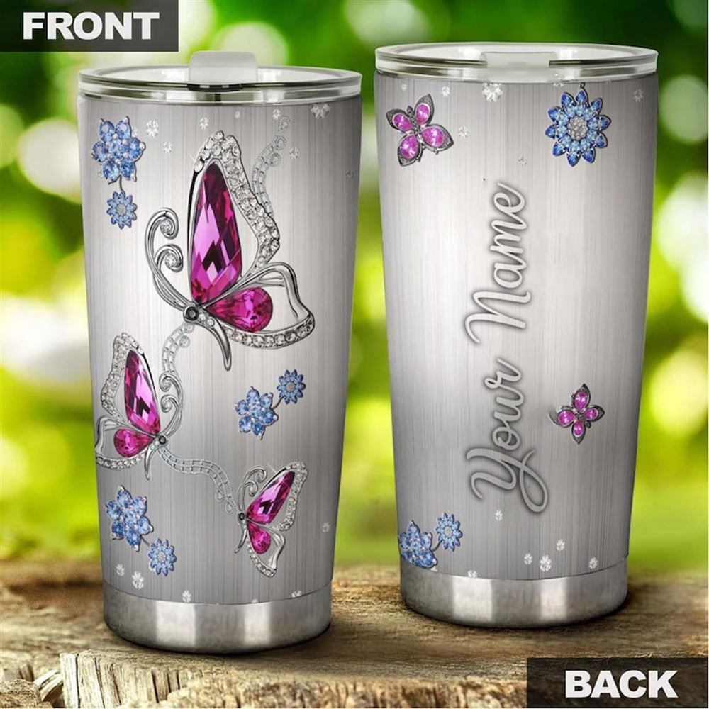 Butterfly Jewelry Style Personalized Tumbler-birthday Gift Christmas Gift For Butterfly Lover For He