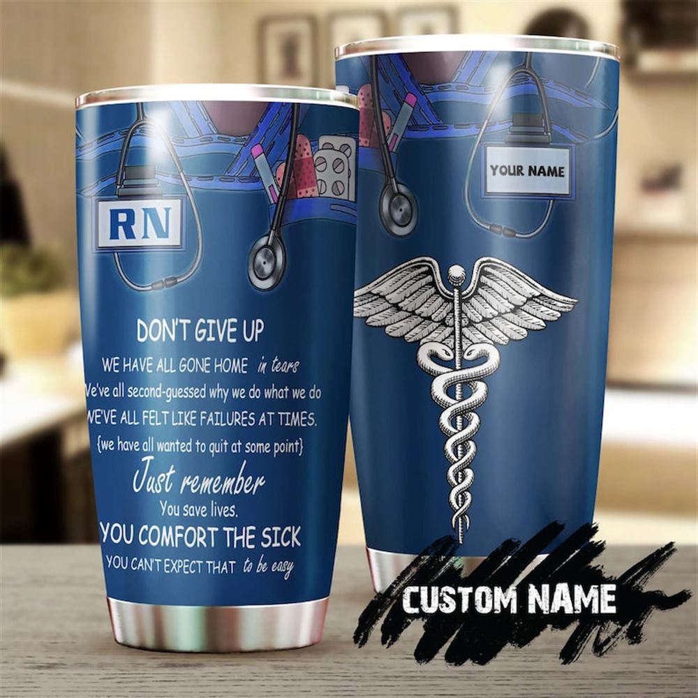 Caduceus Comfort The Sick Personalized Nurse Tumbler Tumbler-funny Nurse Tumbler-appreciation Nurse