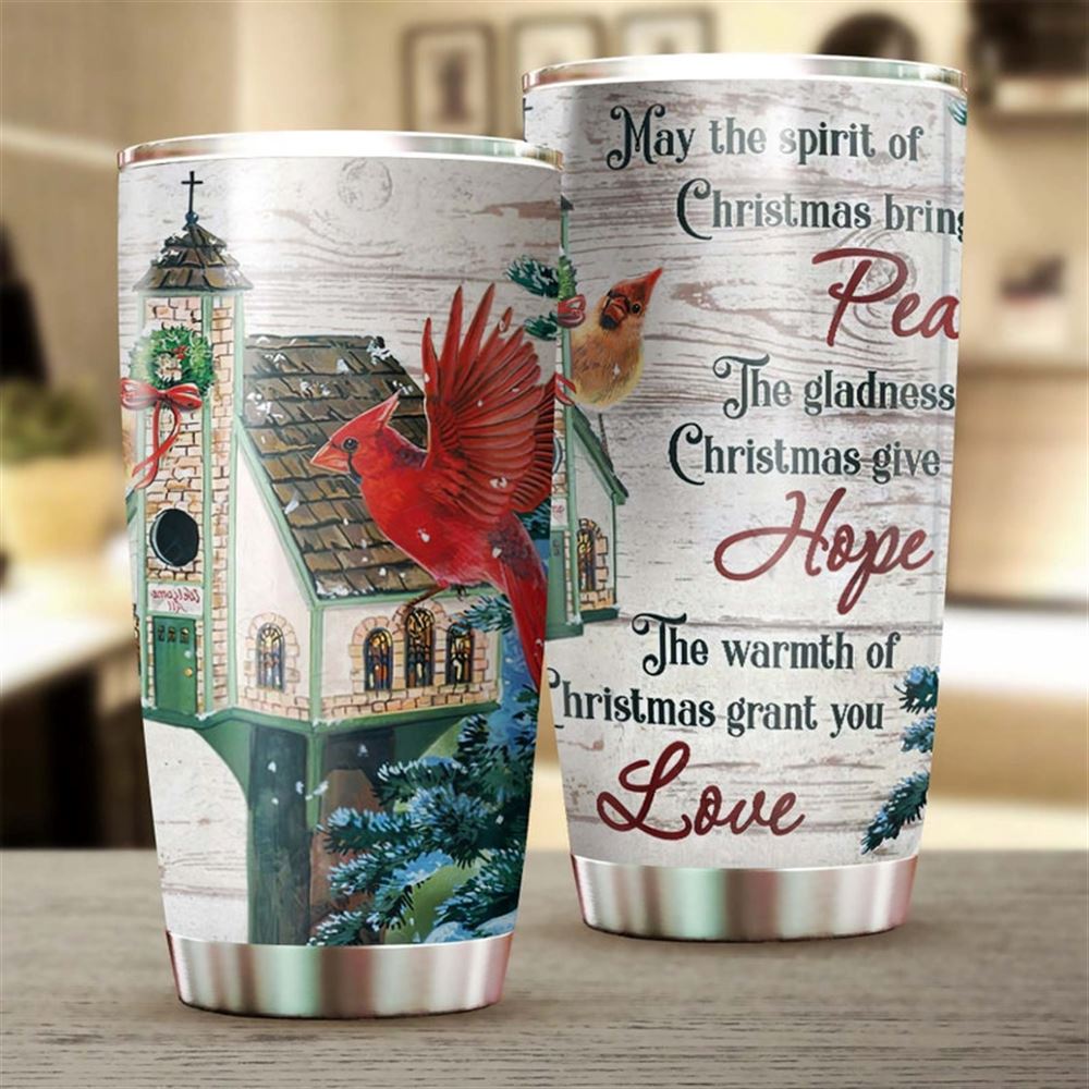 Cardinal Bird Peace Hope Love Christmas Personalized Tumbler-christmas Tumbler-fancy Christmas Gift