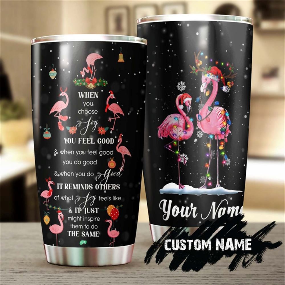 Christmas Flamingo Reindeer Light Bulbs Personalized Tumbler-unicorn Tumbler-fancy Unicorn Christmas