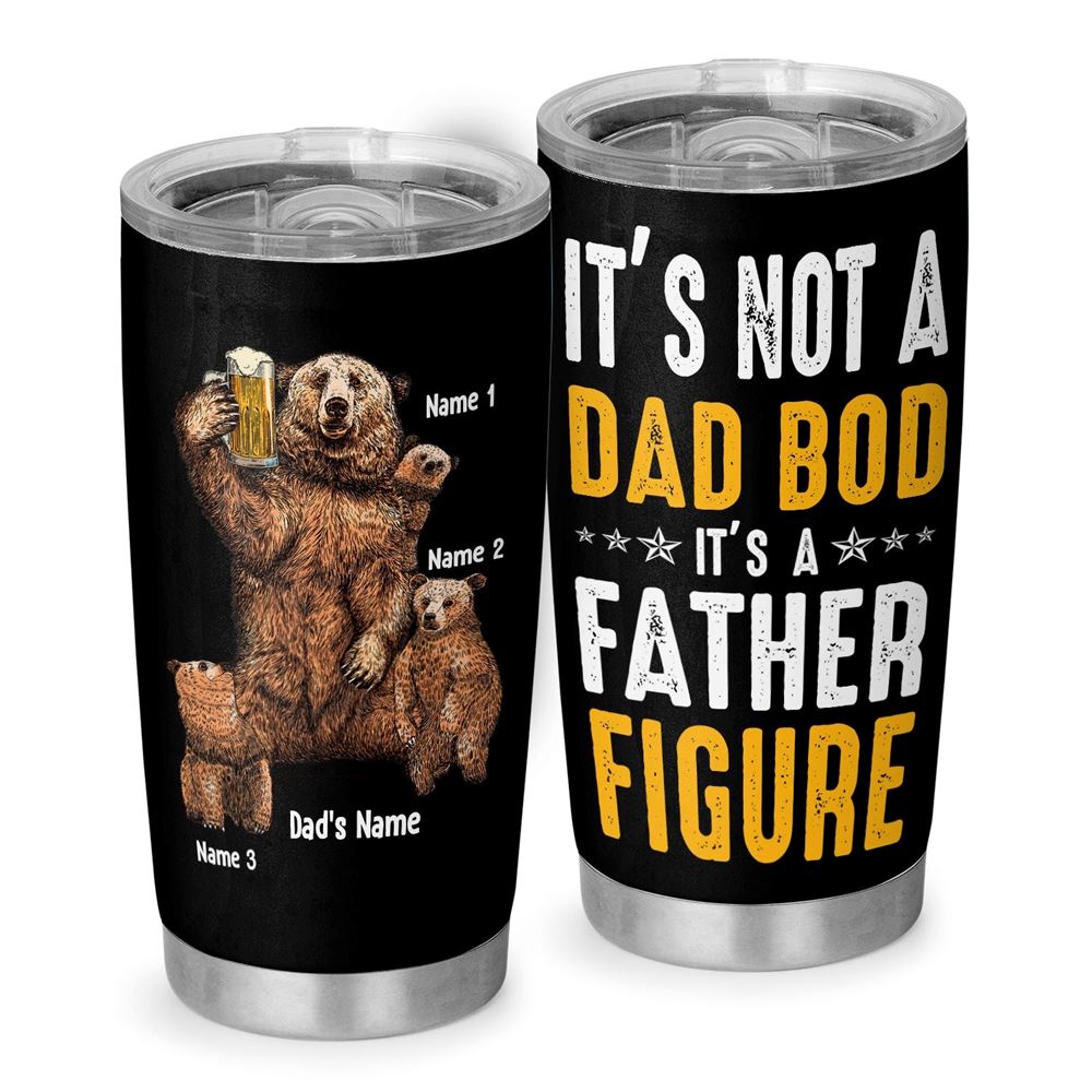 Dad Bod Daddy Papa Bear And Cubs Personalized 20oz Tumbler