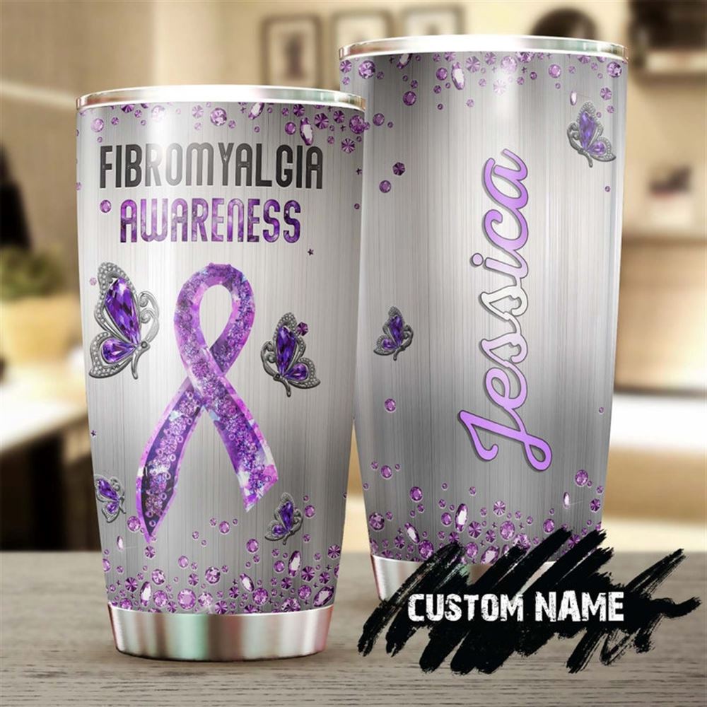 Fibromyalgia Butterfly Personalized Tumbler-birthday Gift Christmas Gift For Butterfly Lover For Her